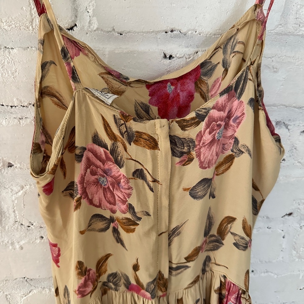 Vintage Dorothy Schoelen Designs Floral Midi Dress w/ Pockets Size 4 - Picture 3 of 12